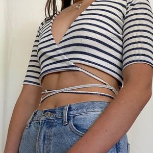 PrettyLittleThing wrap around tie top